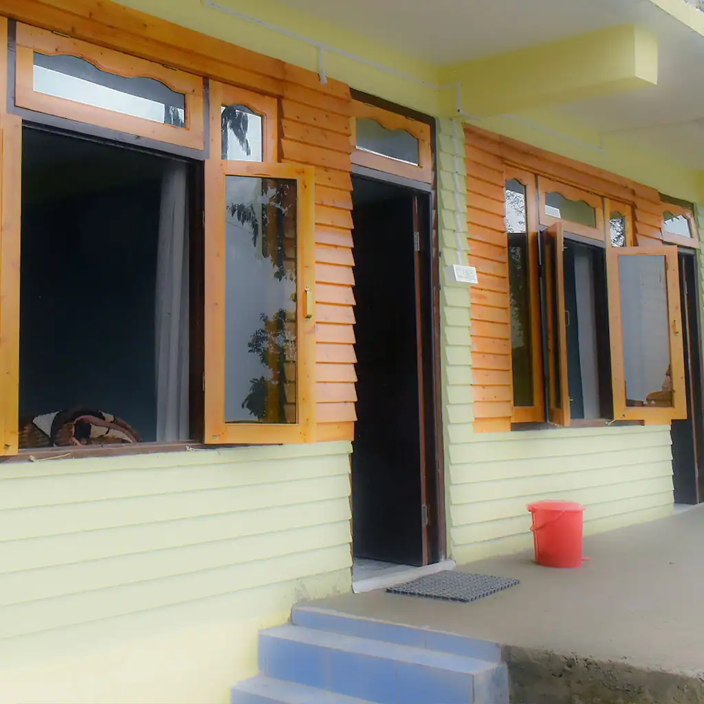 Cozy wooden cottage exterior at Fikkalay Harmony Homestay, Kalimpong